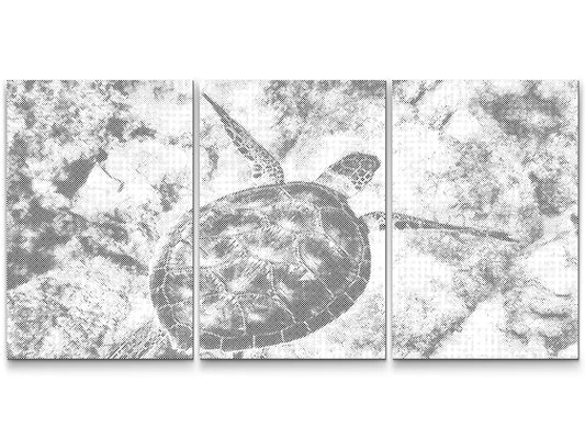 Mal-med-prikker -  Sea Turtle (sæt af 3)