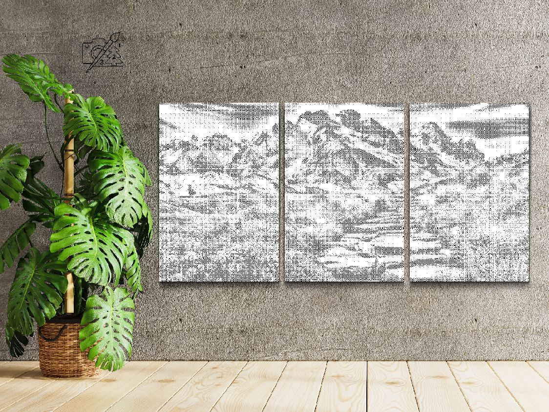 Bjerglandskab (sæt af 3)