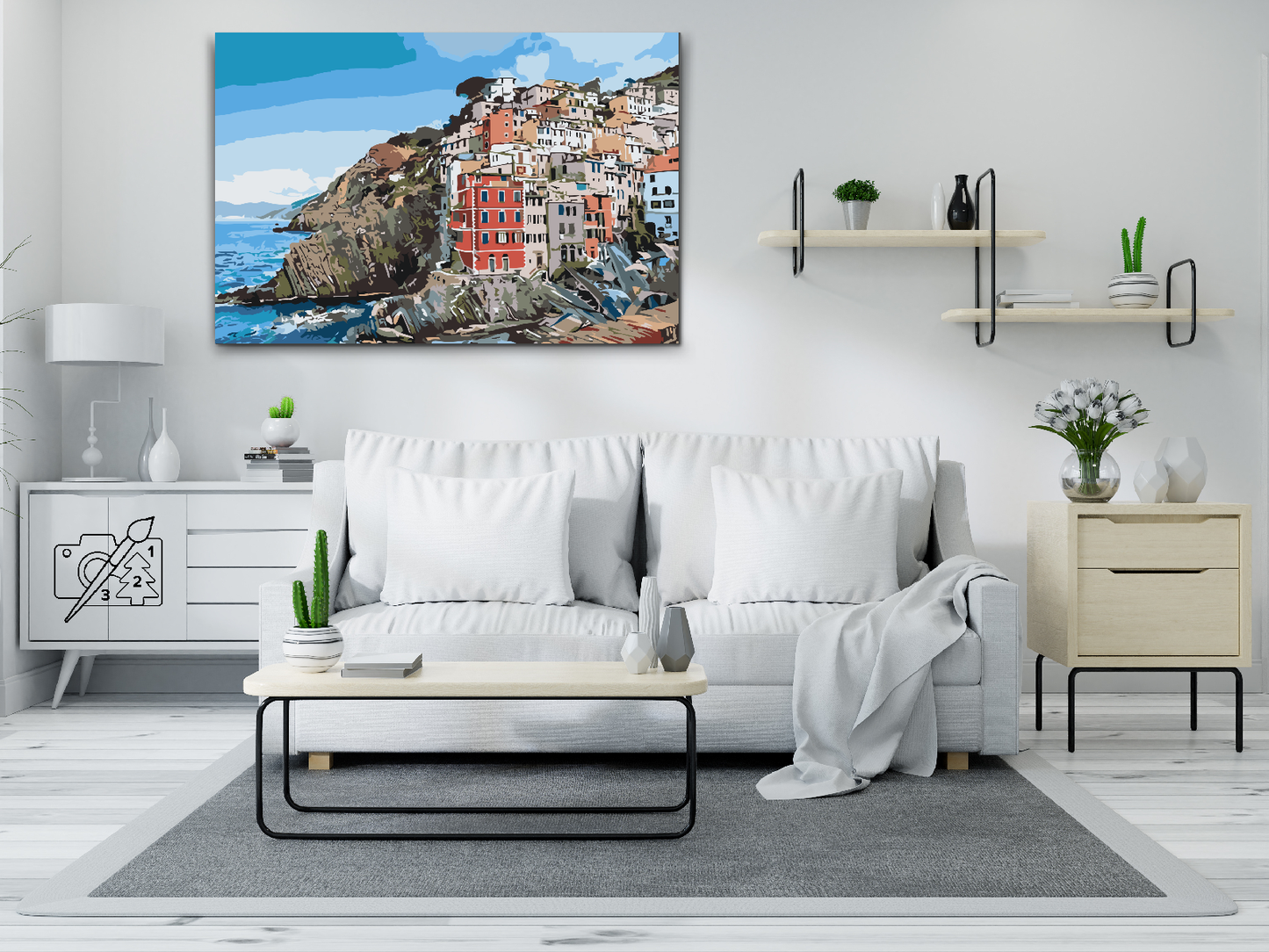 Paint by Numbers - Huse ved kysten