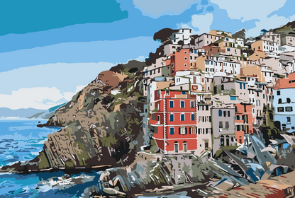 Paint by Numbers - Huse ved kysten