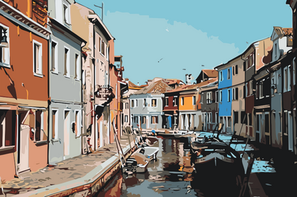 Paint by Numbers - Venetianske gondoler