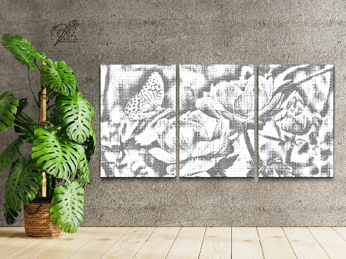 Sommerfugl på en Blomst (sæt af 3)