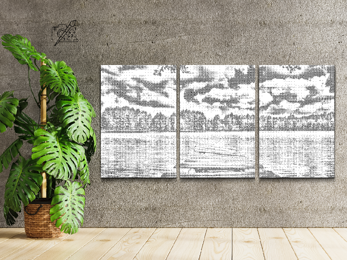 Bro med Udsigt til Natur (sæt af 3)