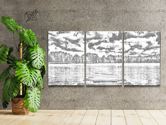 Bro med Udsigt til Natur (sæt af 3)