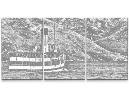 Mal-med-prikker -  Dampskib (sæt af 3)