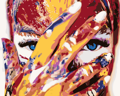 Paint by Numbers - Kvinde med blå øjne
