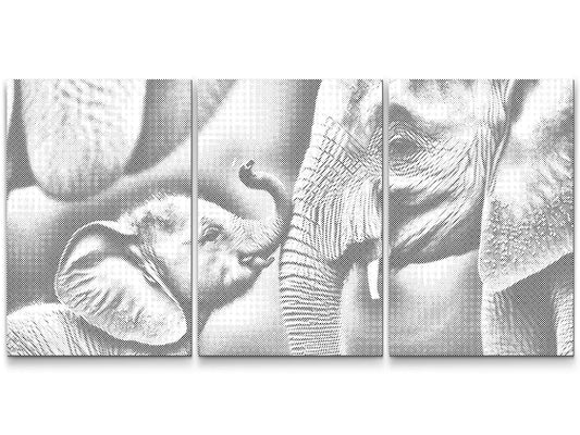 Mal-med-prikker -  Elephant Family (sæt af 3)