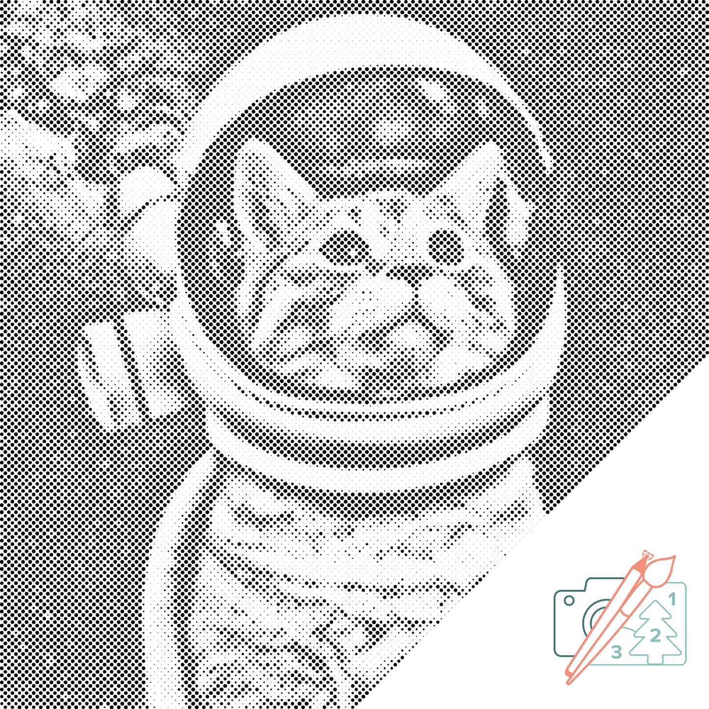 Mal-med-prikker -  Jeg vil være astronaut