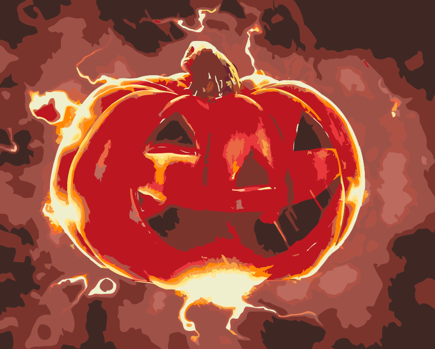 Paint by Numbers - Halloween Græskar