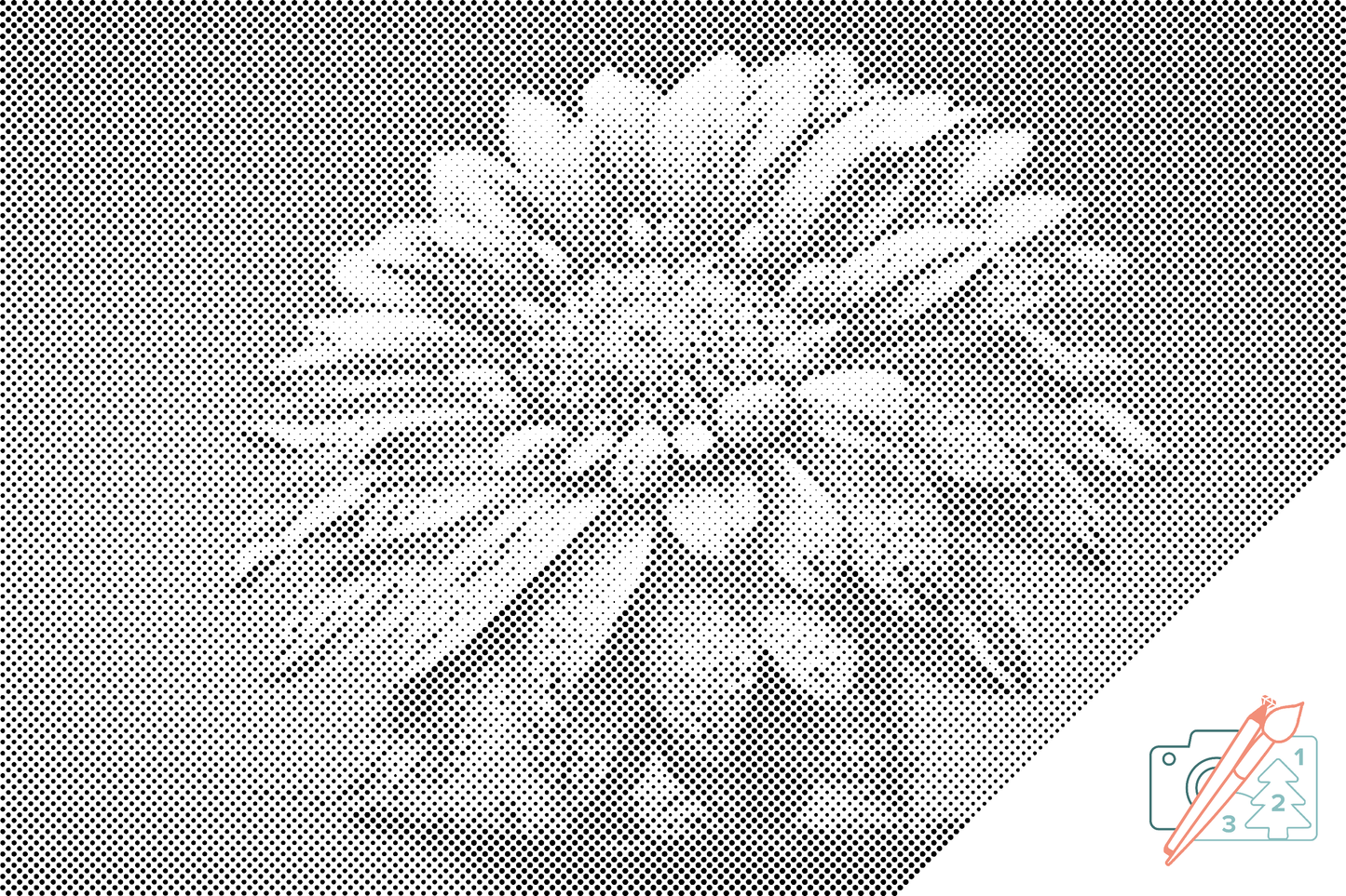 Mal-med-prikker -  Regnbueblomst