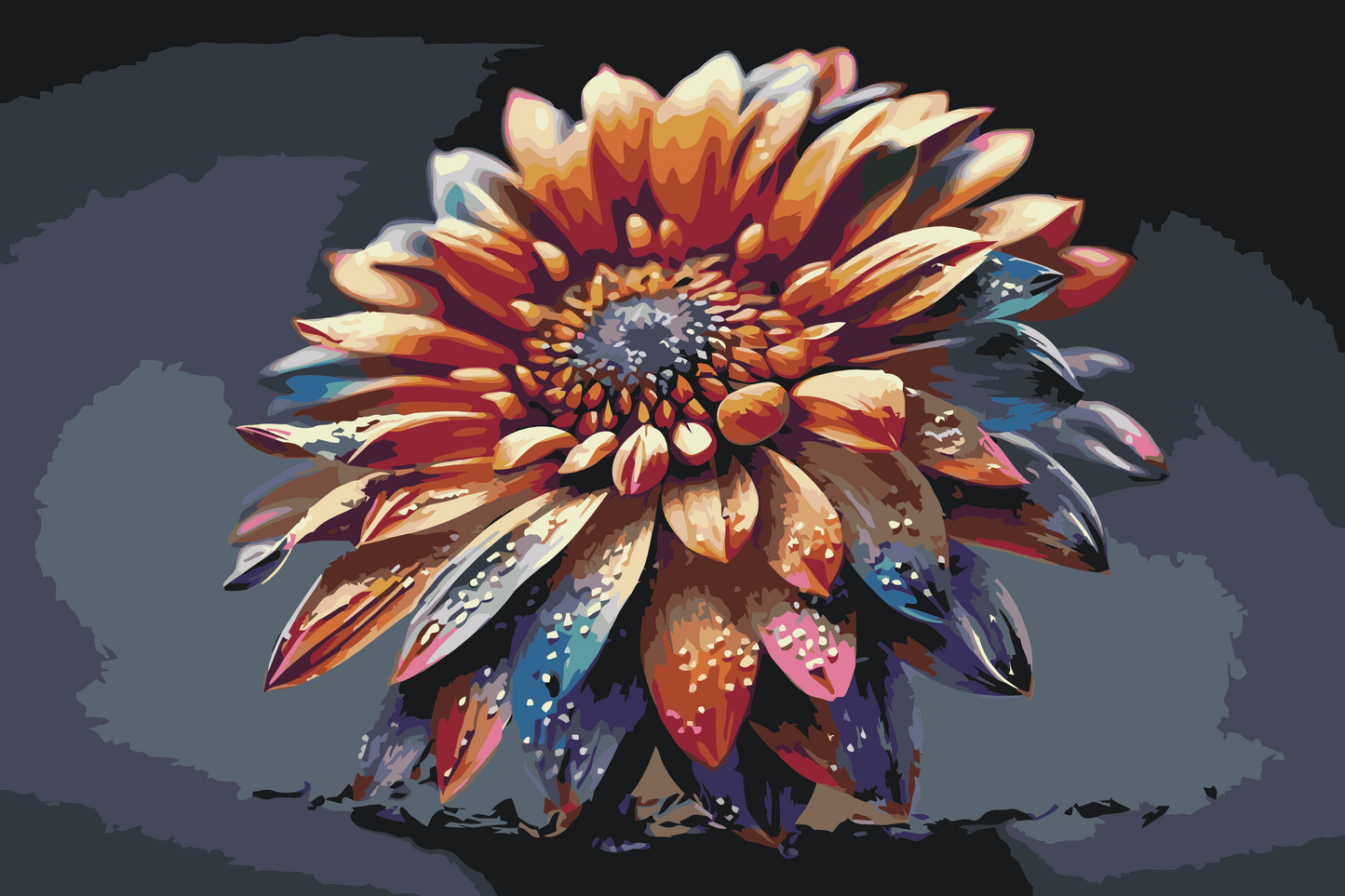Paint by Numbers - Regnbueblomst
