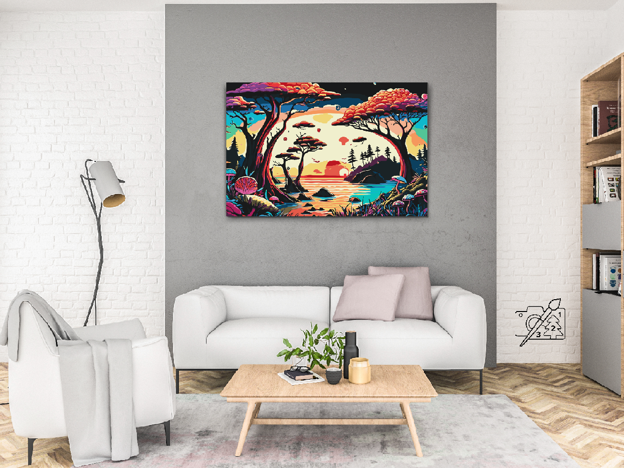 Paint by Numbers - Skov fuld af svampe