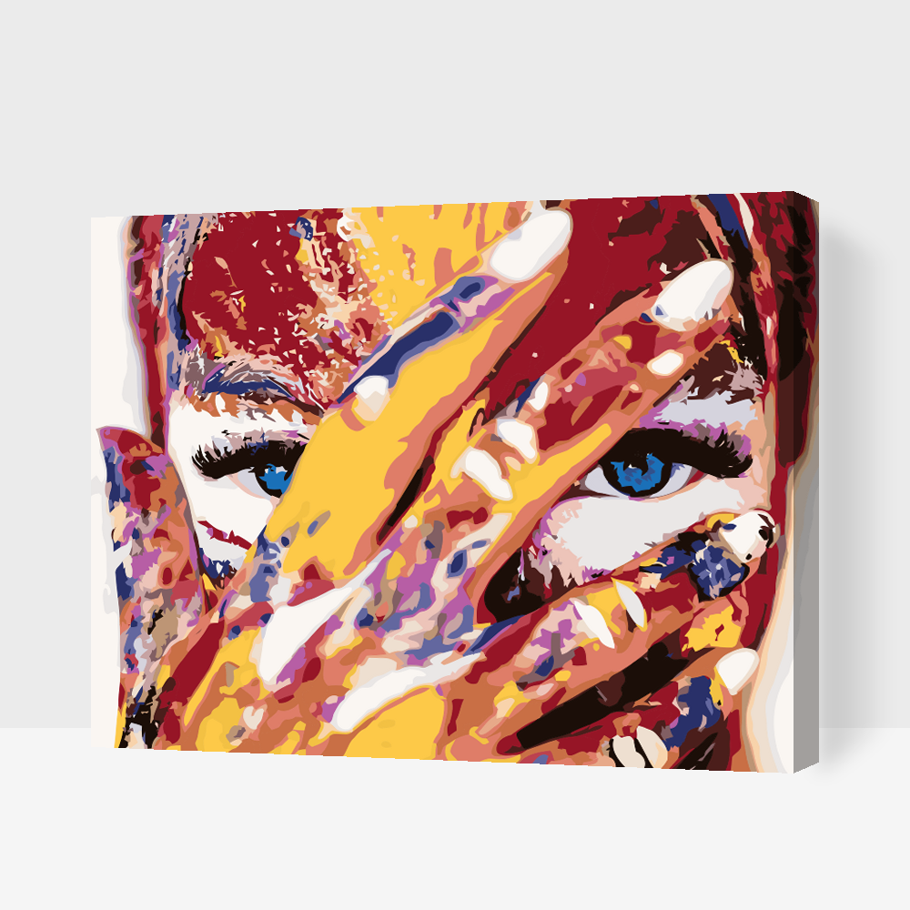 Paint by Numbers - Kvinde med blå øjne
