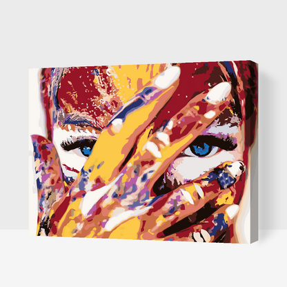 Paint by Numbers - Kvinde med blå øjne