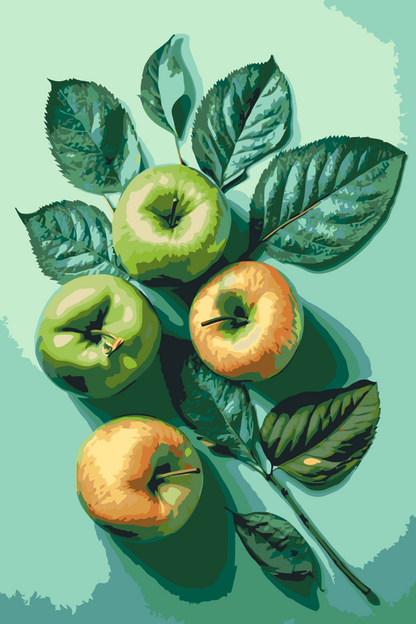 Paint by Numbers - Æblebaggrund
