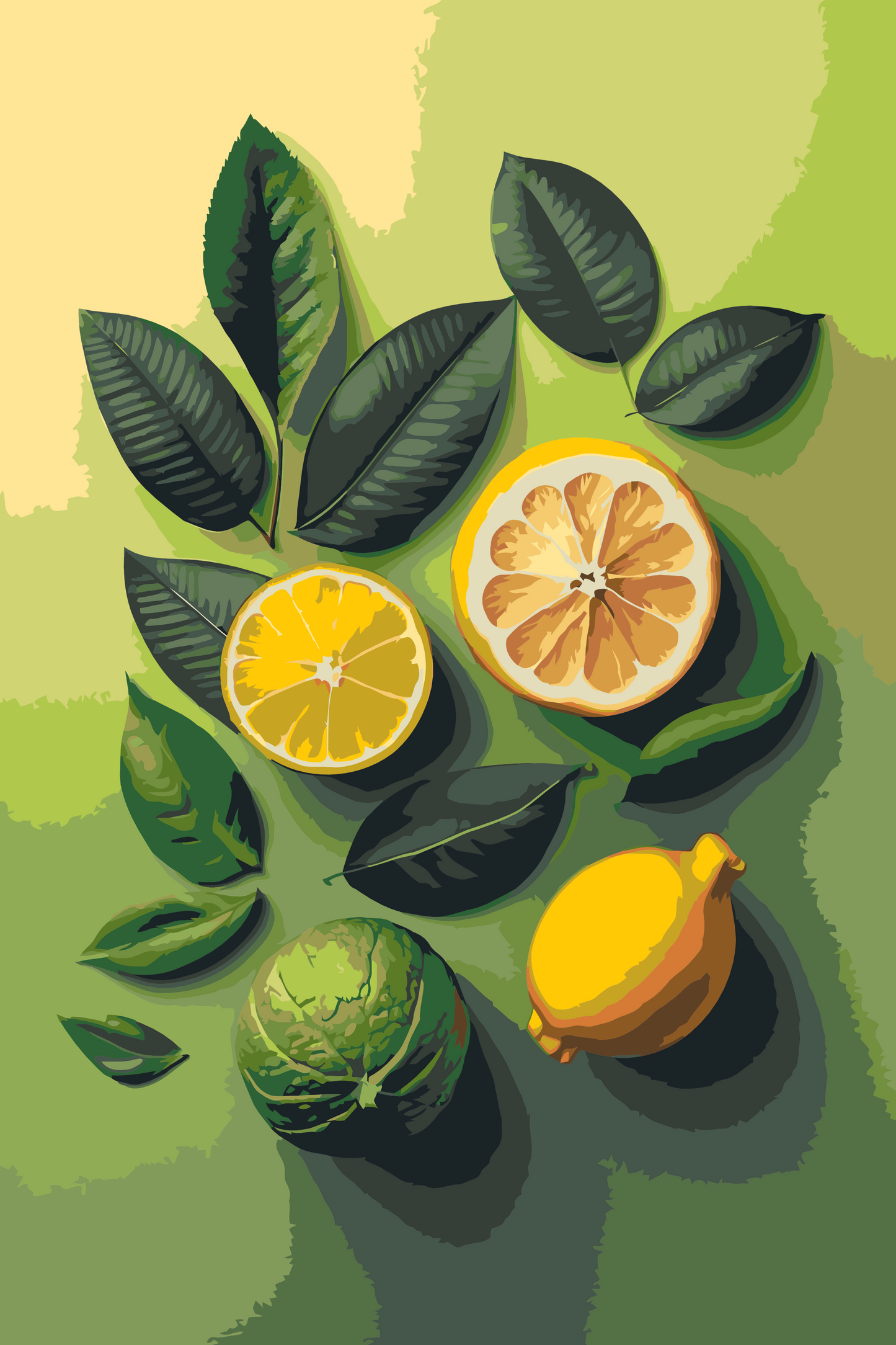 Paint by Numbers - Citrusagtig baggrund