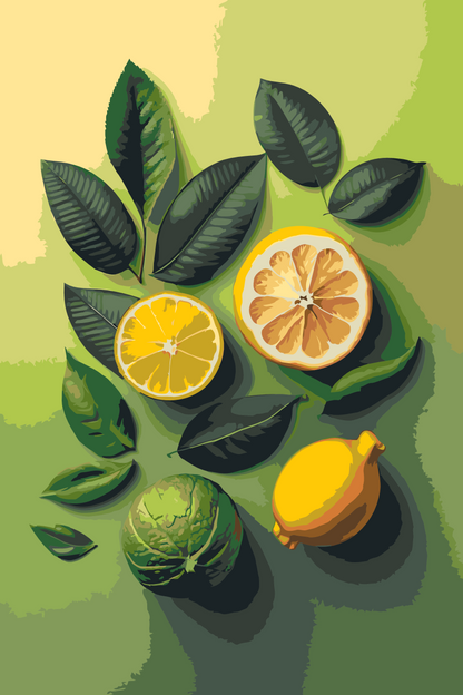 Paint by Numbers - Citrusagtig baggrund