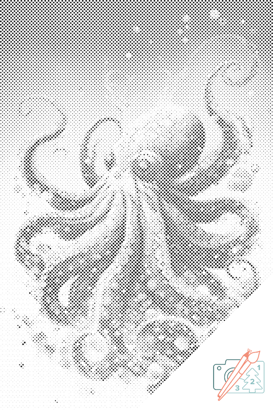 Mal-med-prikker -  Octopus 2