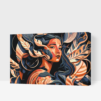 Paint by Numbers - Kvinde blandt blade