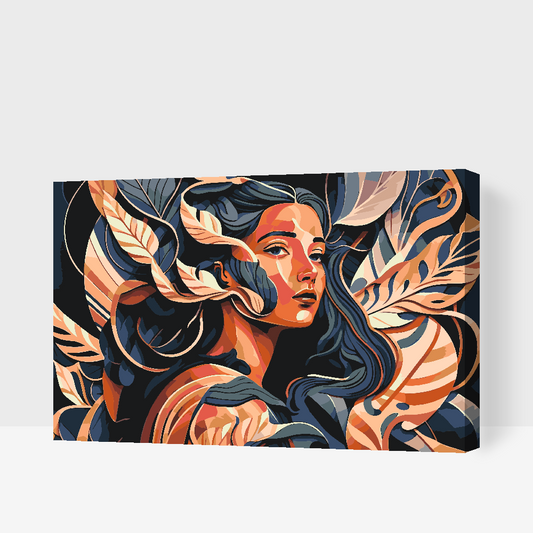 Paint by Numbers - Kvinde blandt blade