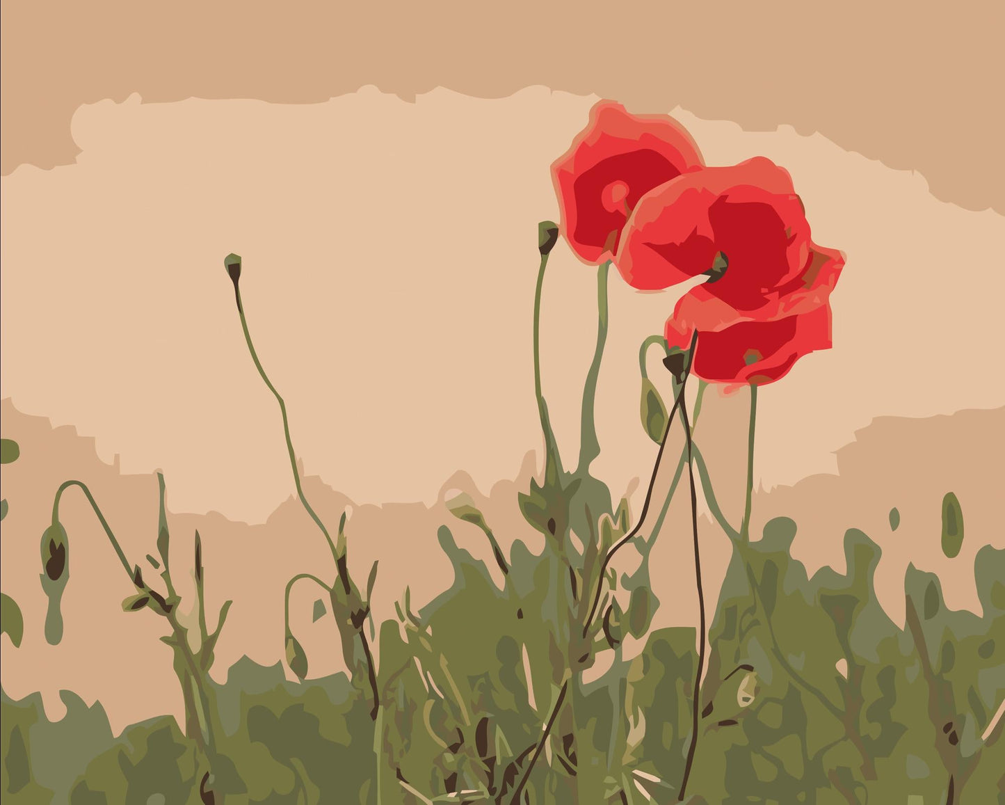 Paint by Numbers - Red Weed 2