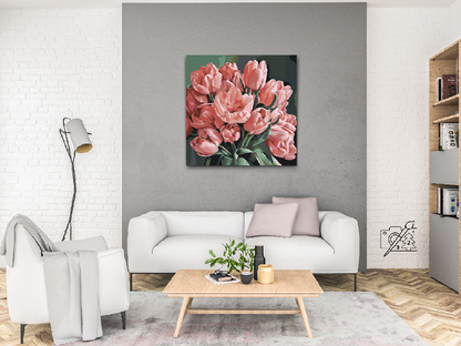 Paint by Numbers - En romantisk buket tulipaner
