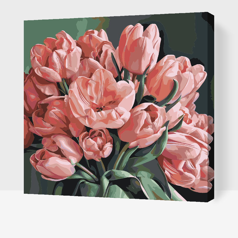 Paint by Numbers - En romantisk buket tulipaner