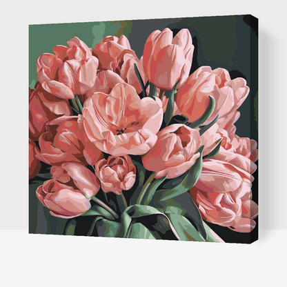 Paint by Numbers - En romantisk buket tulipaner