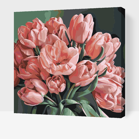 Paint by Numbers - En romantisk buket tulipaner