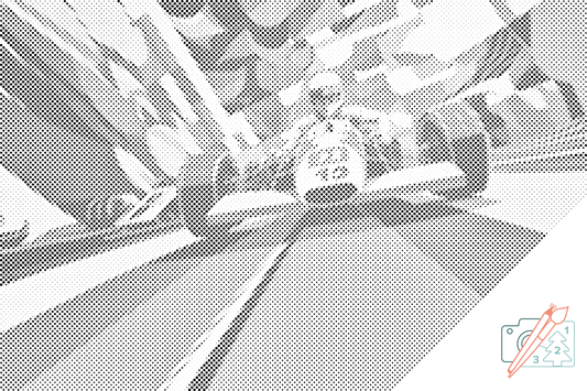 Mal-med-prikker -  Formel 1-løbet