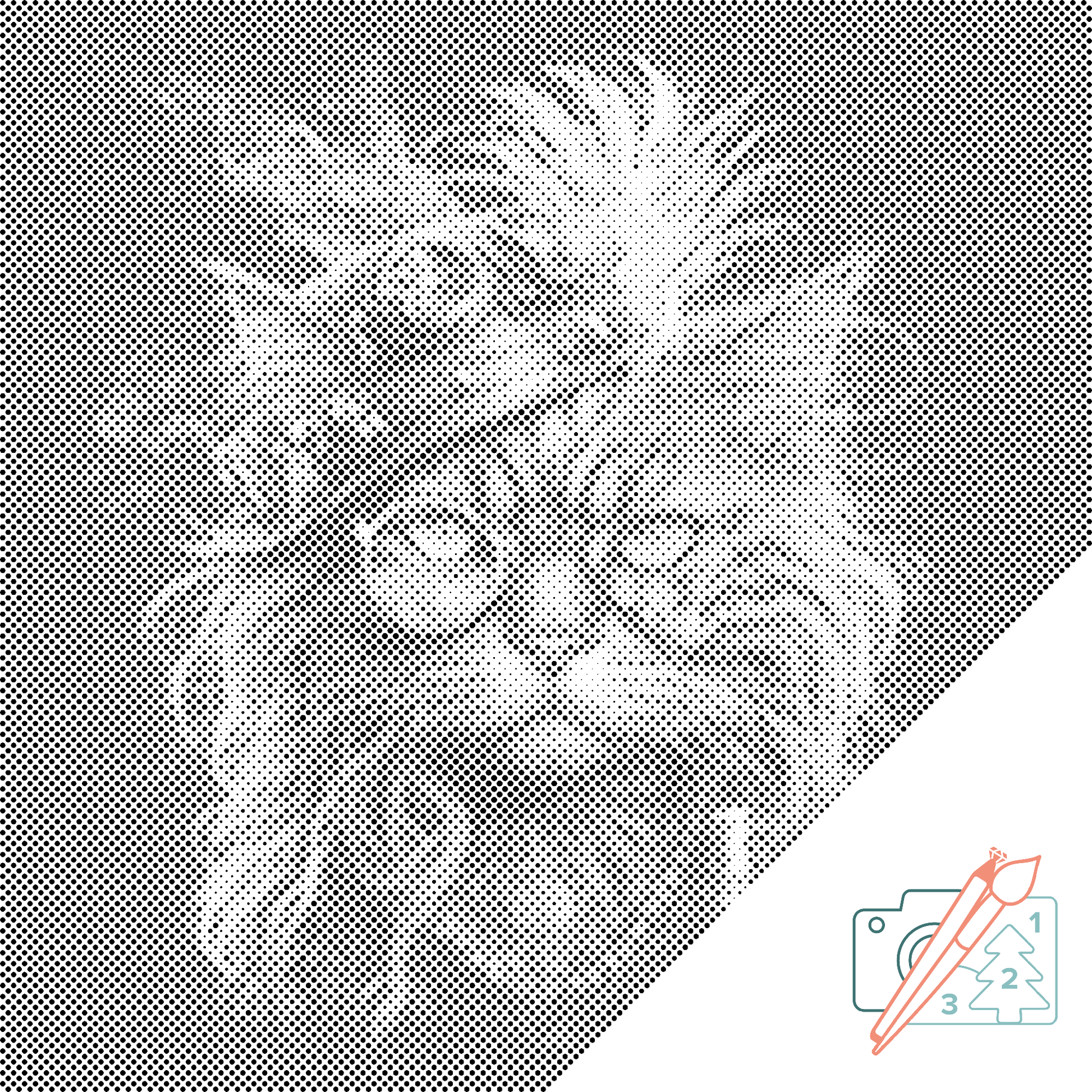 Mal-med-prikker -  Punk Cat