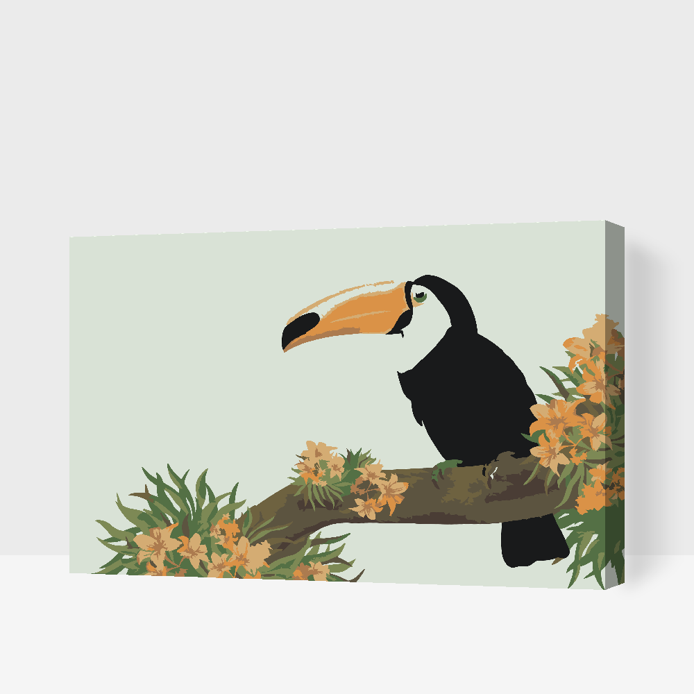 Paint by Numbers - Tucan på en trægren