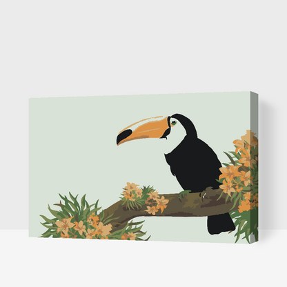 Paint by Numbers - Tucan på en trægren