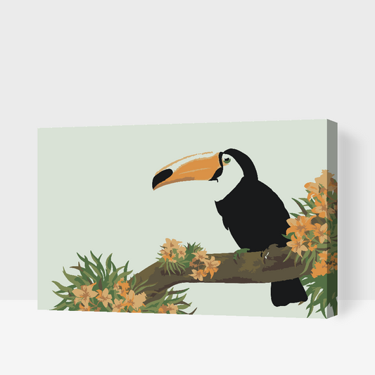 Paint by Numbers - Tucan på en trægren