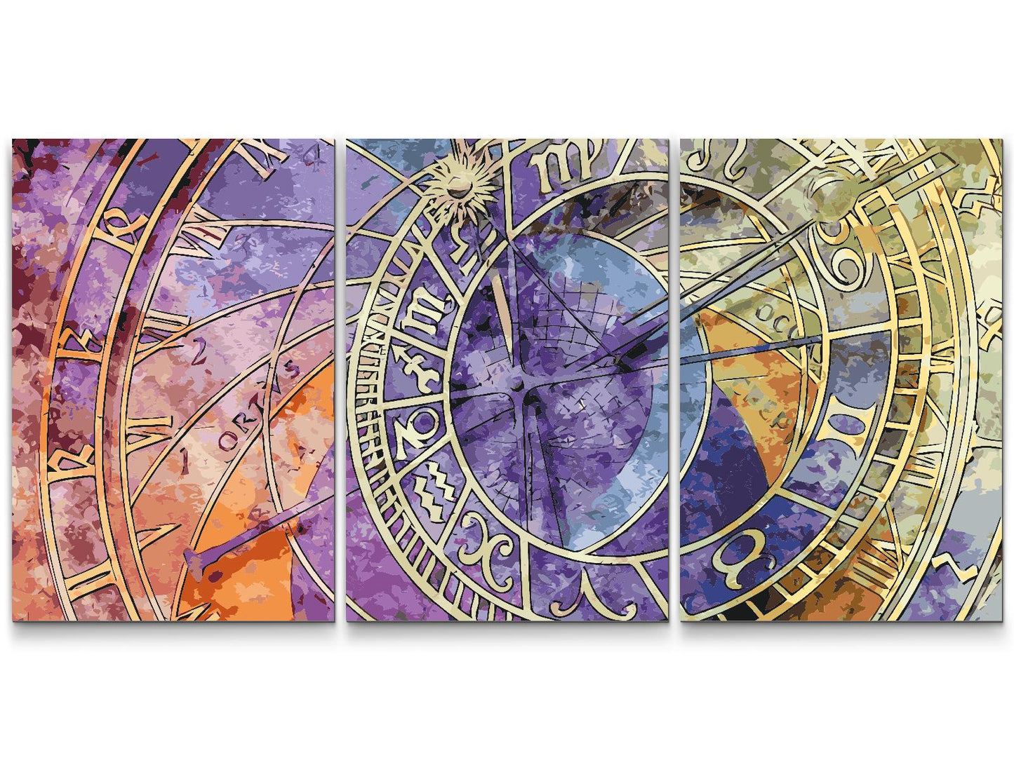 Paint by Numbers - Astronomisk ur (sæt af 3)