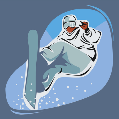 Paint by Numbers - Snowboarder