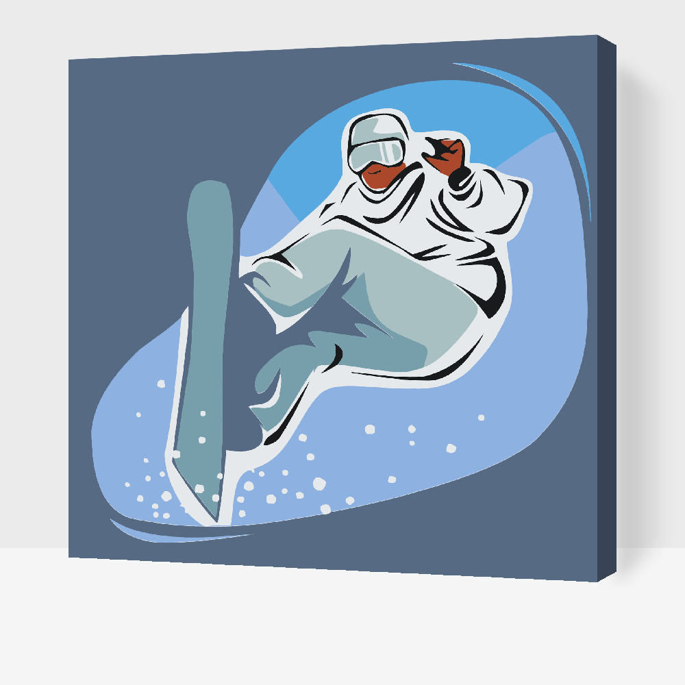 Paint by Numbers - Snowboarder