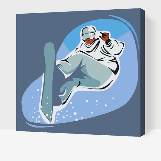 Paint by Numbers - Snowboarder