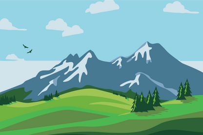 Paint by Numbers - Malede Bjerge