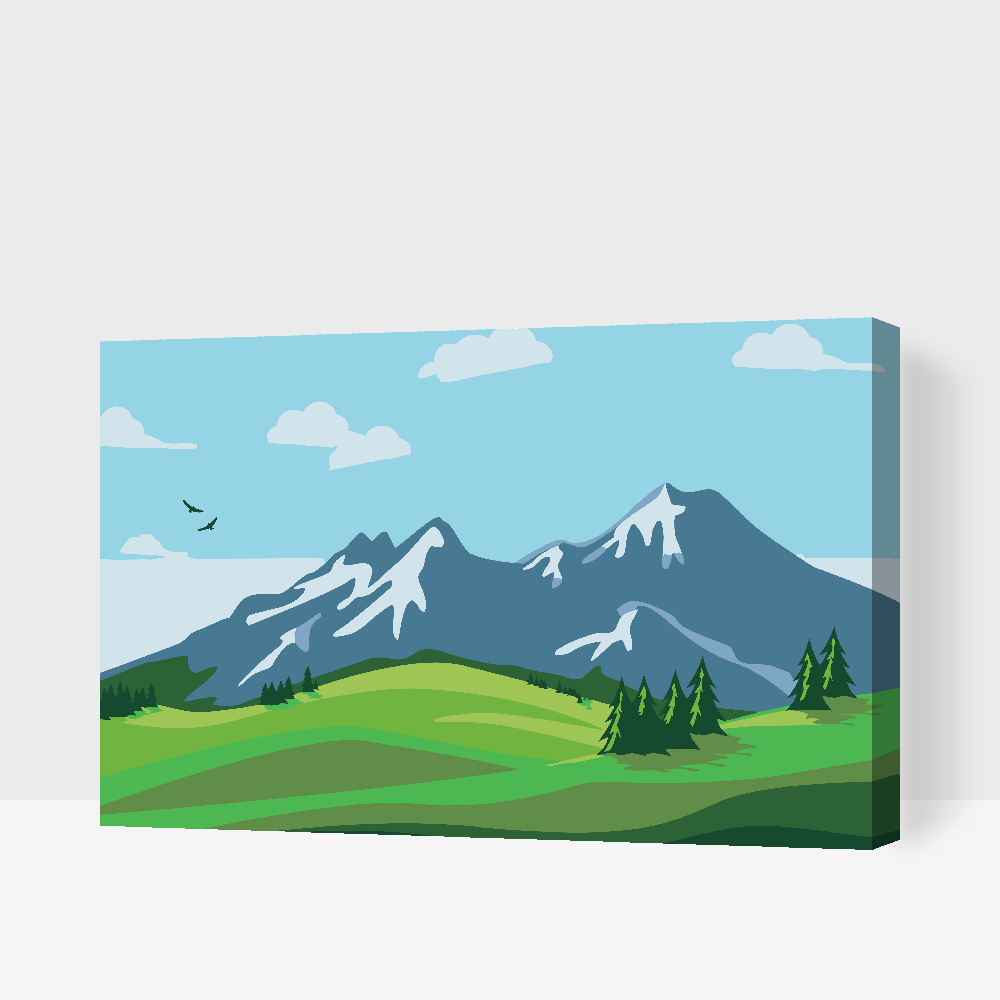 Paint by Numbers - Malede Bjerge