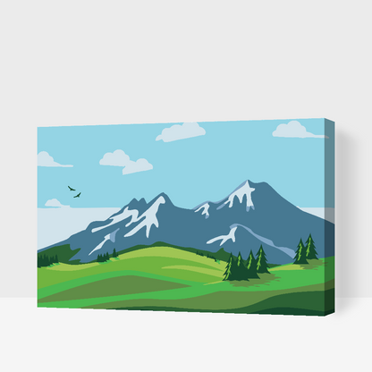 Paint by Numbers - Malede Bjerge