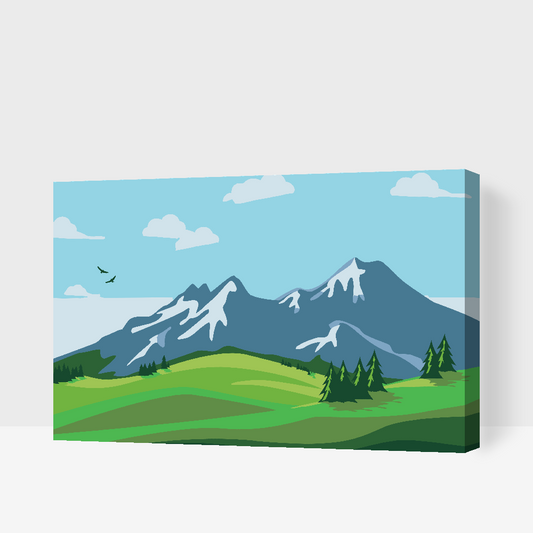 Paint by Numbers - Malede Bjerge