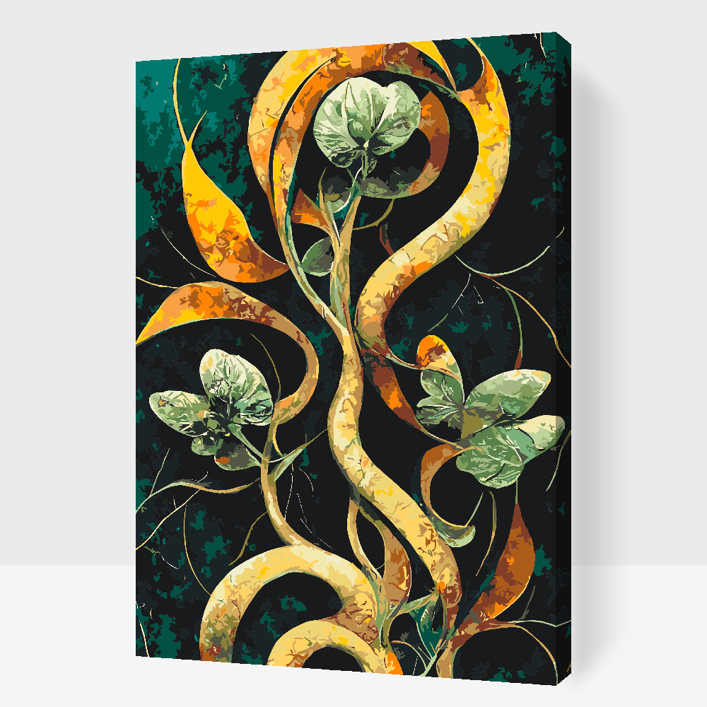 Paint by Numbers - Abstrakt blomst