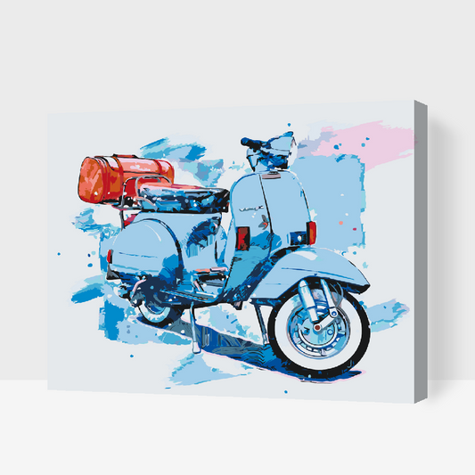 Paint by Numbers - Blå Vespa