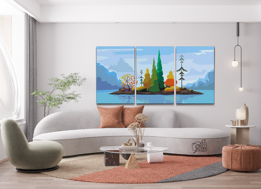 Paint by Numbers - Tiny Island (sæt af 3)