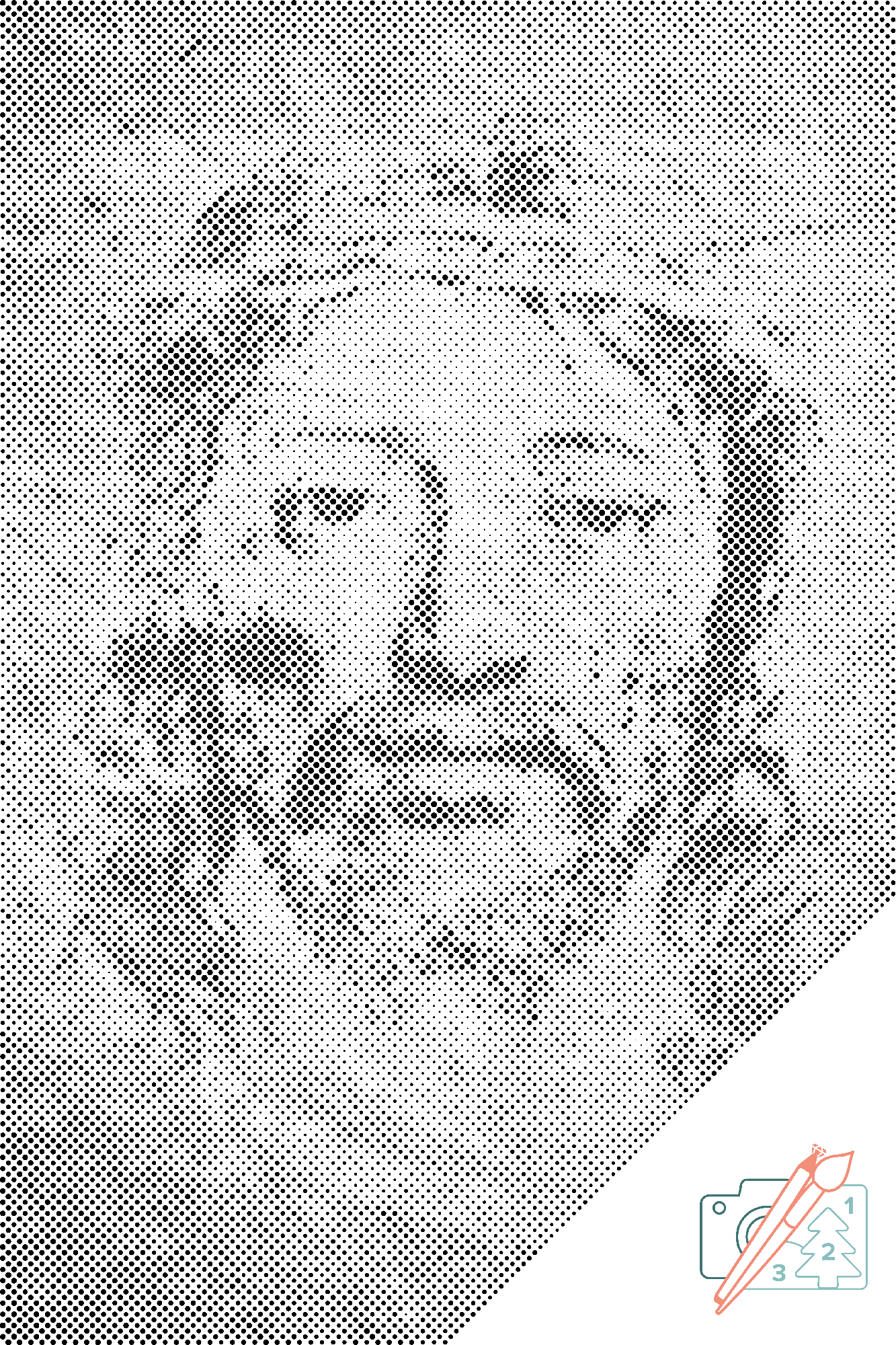 Mal-med-prikker -  Jesus Kristus