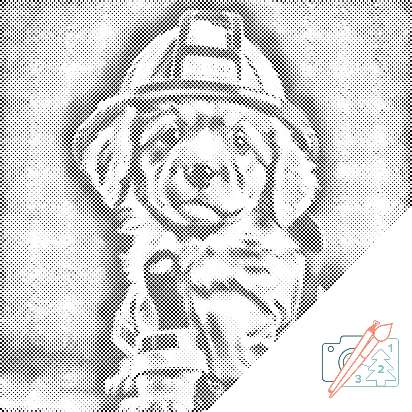 Mal-med-prikker -  Brandmandens hund