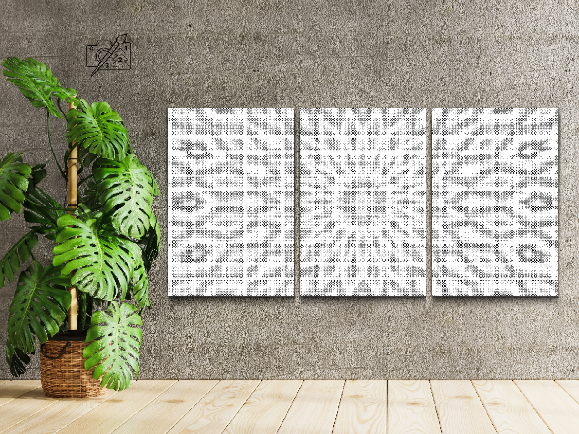 Abstrakt Blomst (sæt af 3)