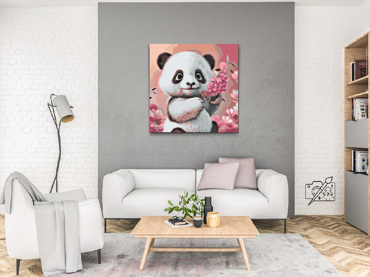 Paint by Numbers - En sød panda