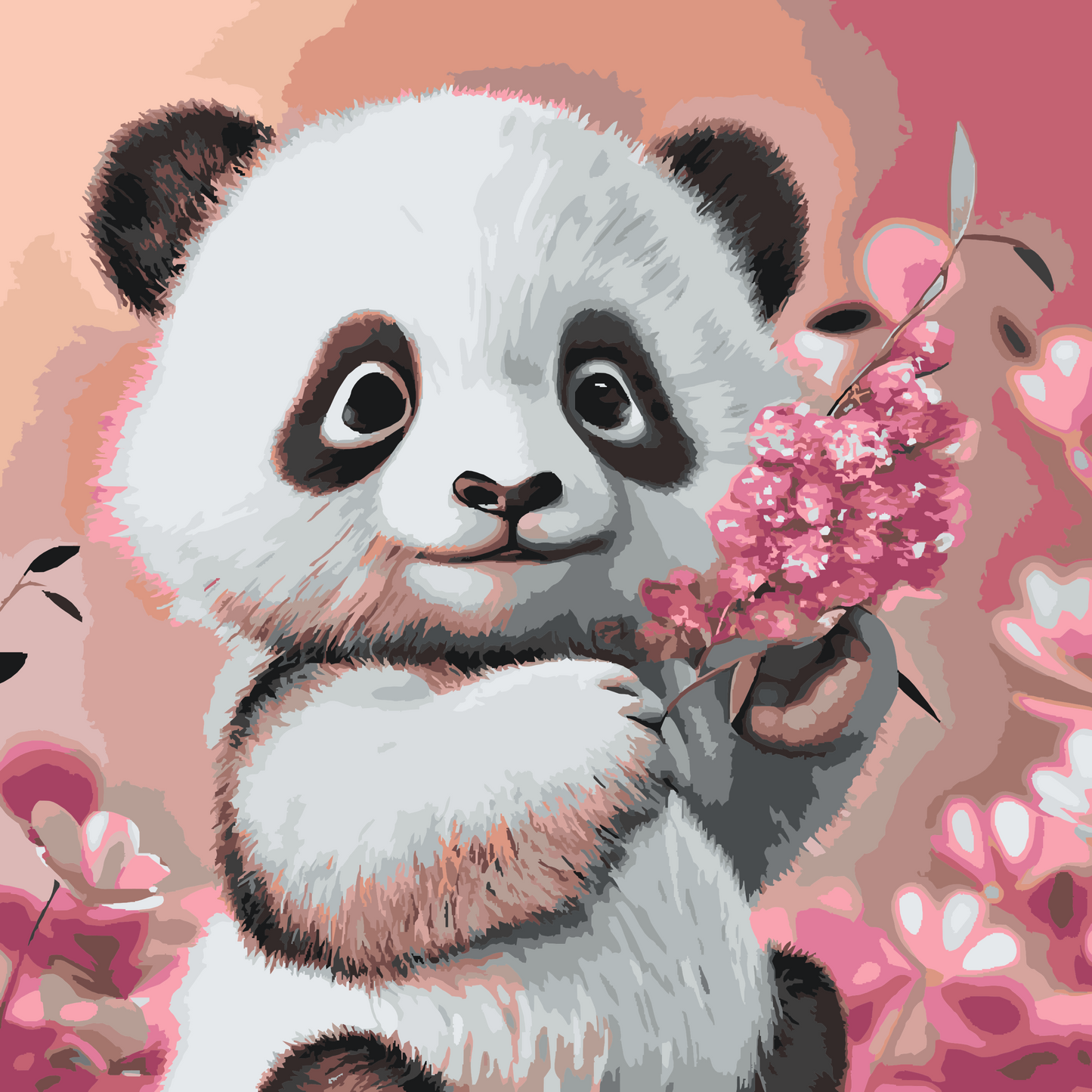 Paint by Numbers - En sød panda